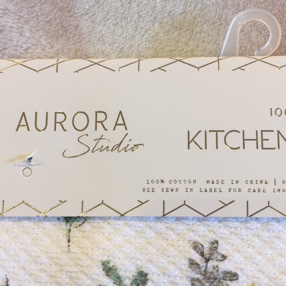 Spring Wild Flowers Farmhouse Kitchen Towels Set of 2 Aurora Studio NWT cotton - Picture 4 of 16